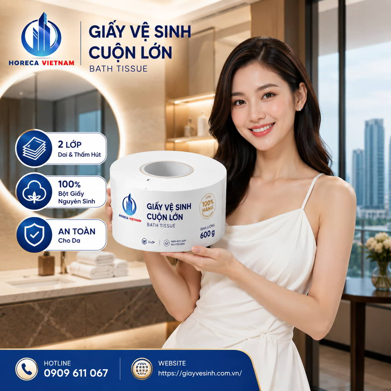 Mua giấy vệ sinh lotte khối lượng lớn cho doanh nghiệp tại Horeca Việt Nam