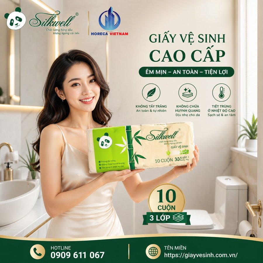 Mua giấy vệ sinh silkwell 10 cuộn chính hãng giá tốt nhất tại Horeca Việt Nam