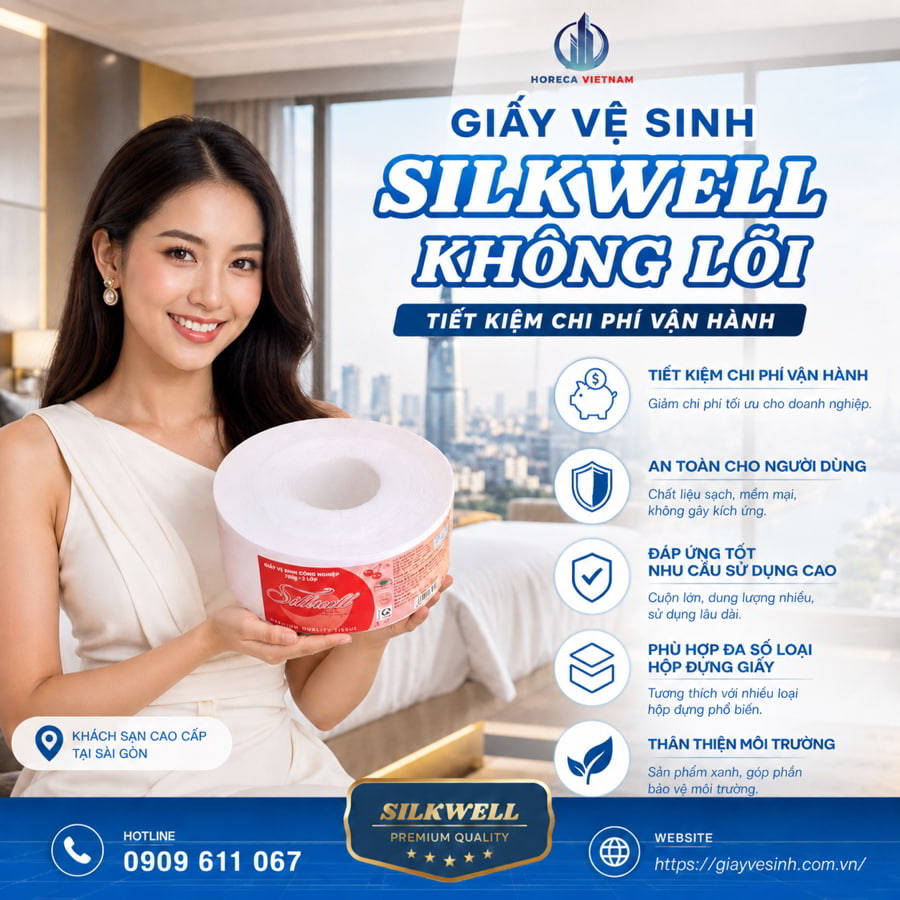 Mua giấy vệ sinh silkwell không lõi chính hãng giá sỉ tốt nhất tại Horeca Việt Nam