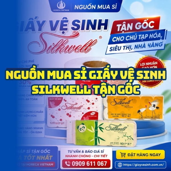 Mua sỉ giấy vệ sinh silkwell giá tốt giao hàng tận nơi tại Horeca Việt Nam