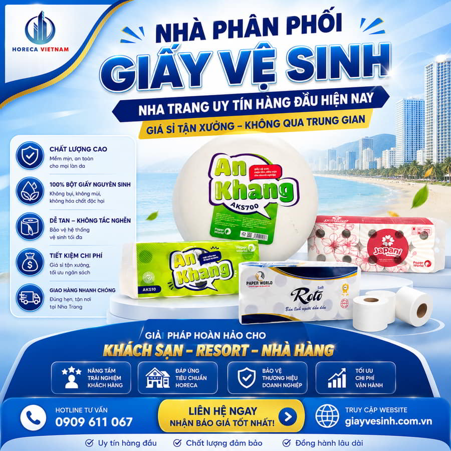 Nhà phân phối Giấy vệ sinh Nha Trang uy tín hàng hiện nay tại Horeca Việt Nam