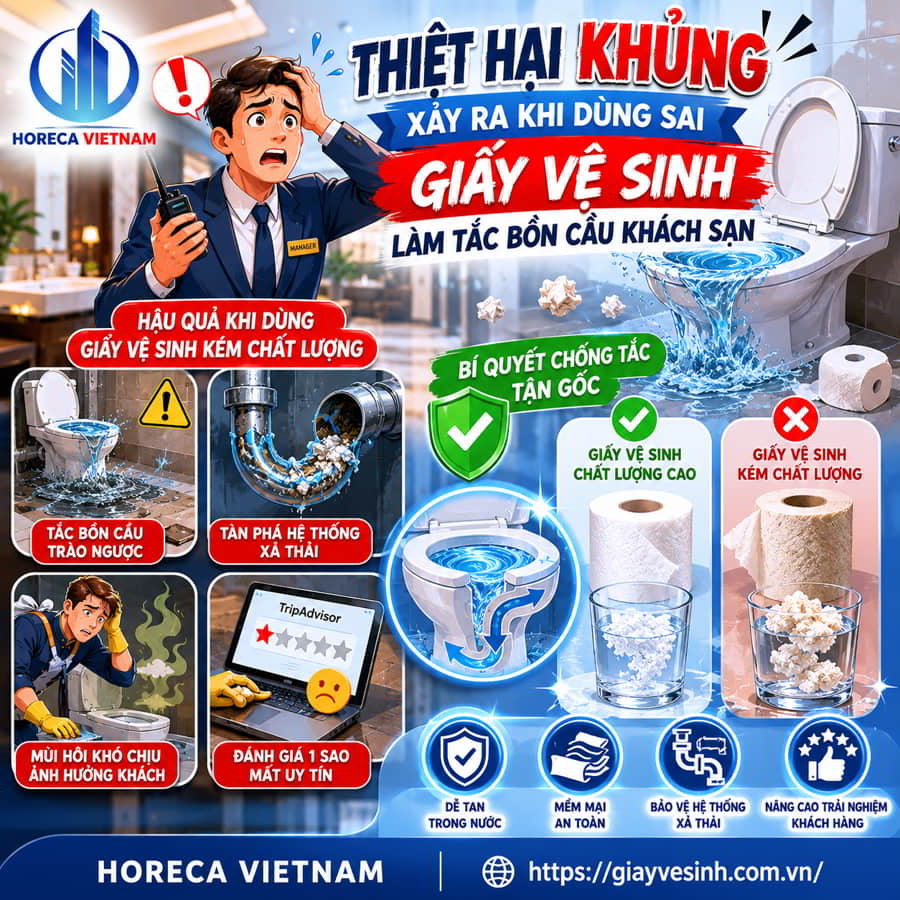 Bí quyết chống tắc bồn cầu khách sạn Đà Nẵng tận gốc rễ tại Horeca Việt Nam
