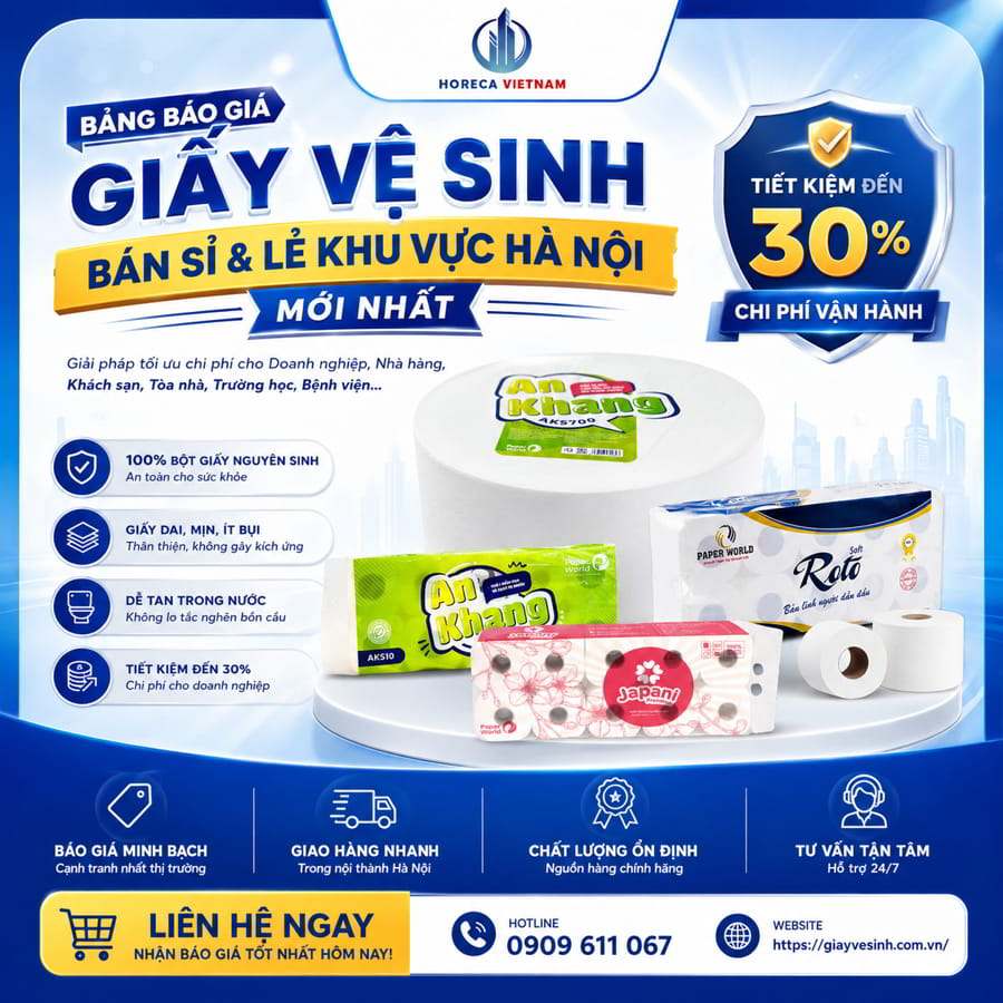 Báo giá giấy vệ sinh Hà Nội uy tín giá tốt nhất tại Horeca Việt Nam