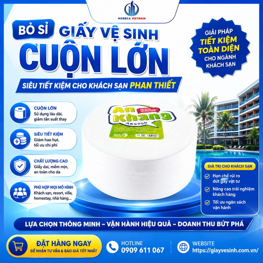 Bỏ sỉ giấy vệ sinh khách sạn Phan Thiết uy tín giá tốt tại Horeca Việt Nam