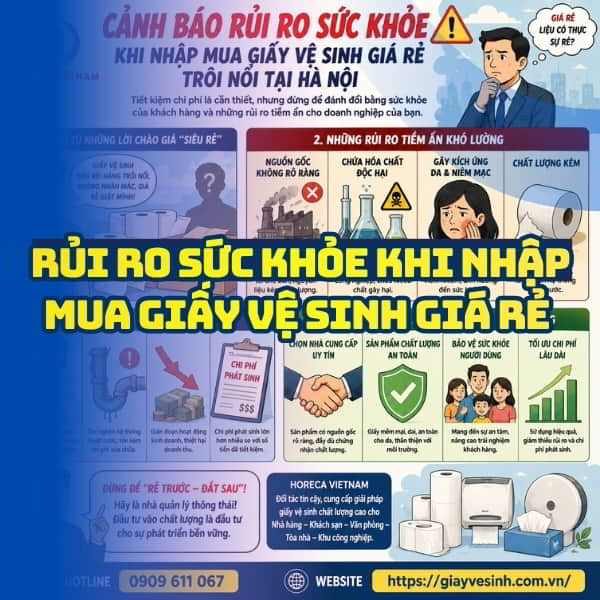 Cảnh báo rủi ro sức khỏe khi nhập mua giấy vệ sinh giá rẻ hà nội tại Horeca Việt Nam