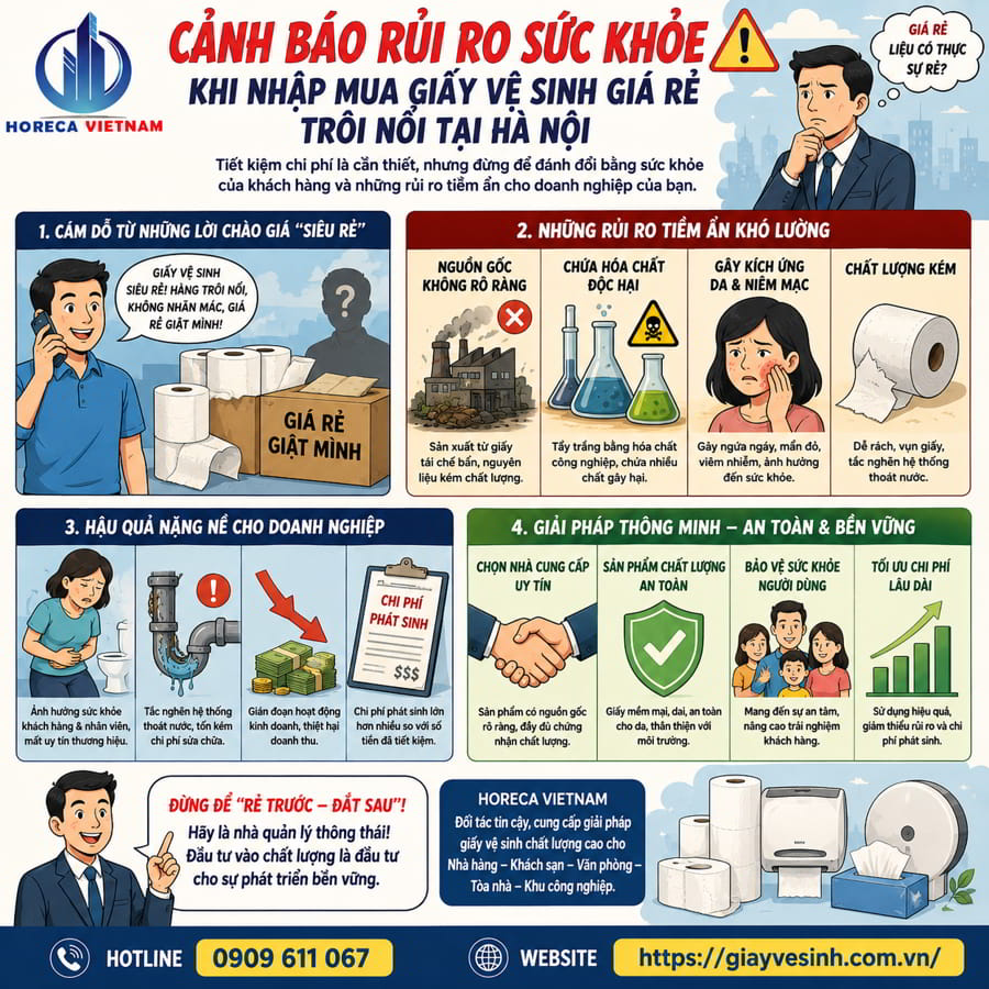 Cảnh báo rủi ro sức khỏe khi nhập mua giấy vệ sinh giá rẻ hà nội