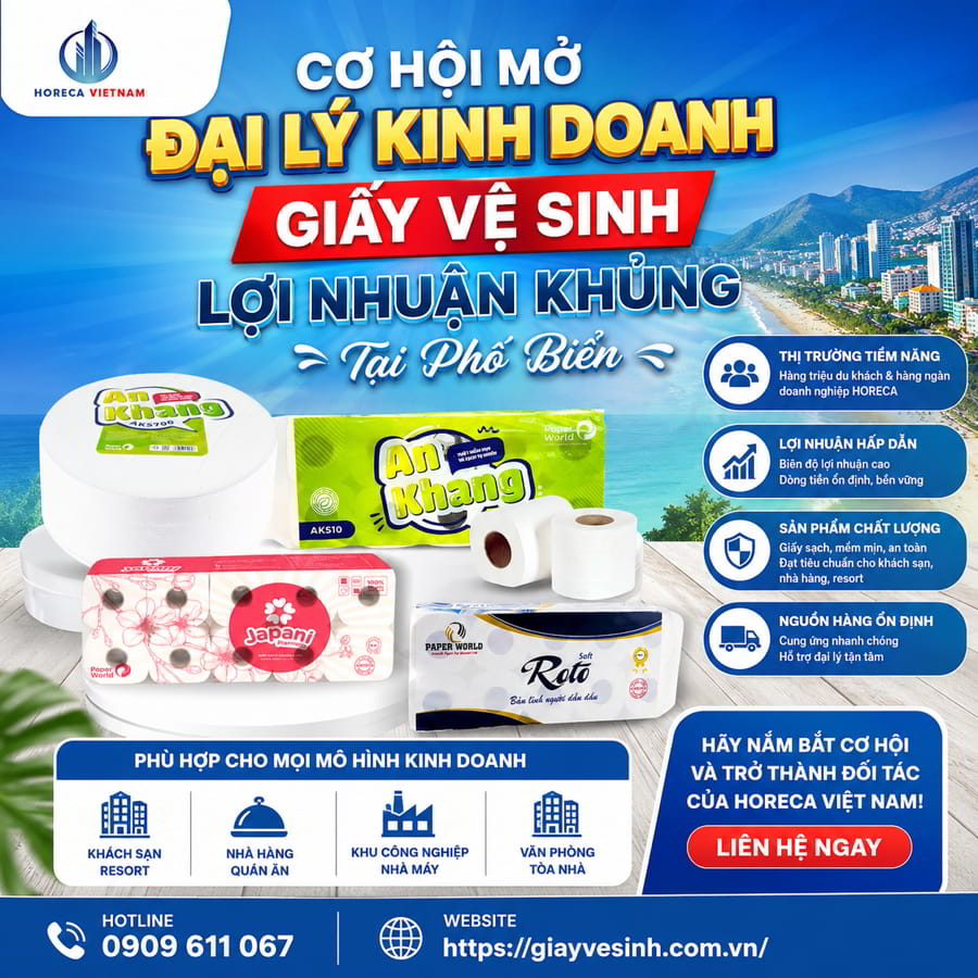 Cơ hội kinh doanh giấy vệ sinh Vũng Tàu tại Horeca Việt Nam