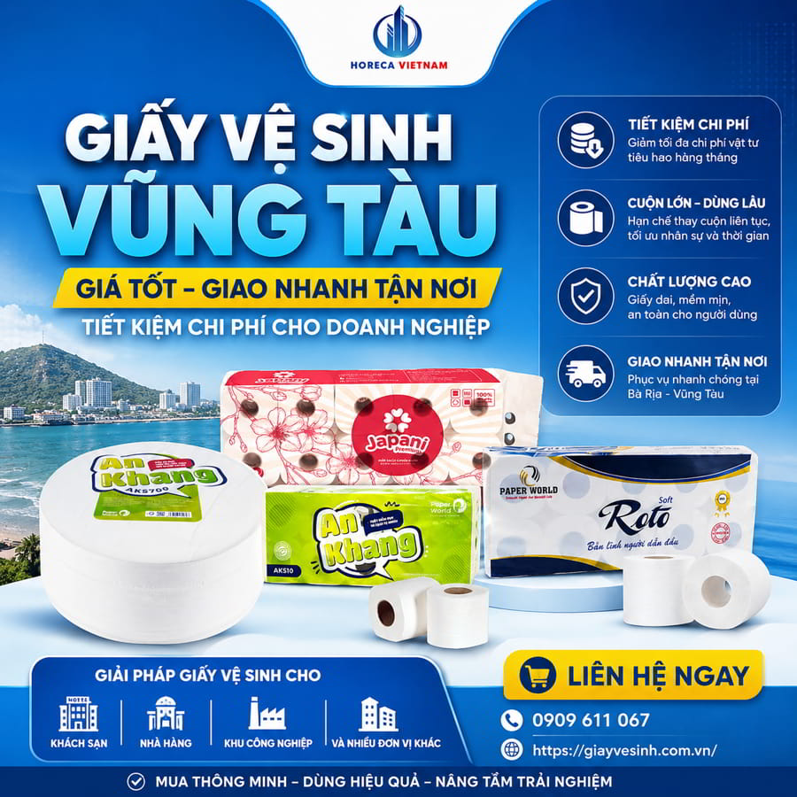 Cung cấp Giấy vệ sinh Vũng Tàu giá tốt giao nhanh tận nơi tiết kiệm chi phí tại Horeca Việt Nam