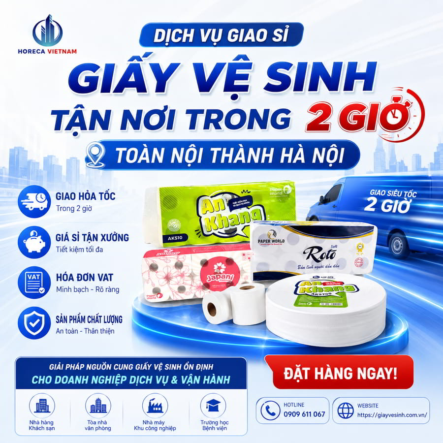 Dịch vụ giao giấy vệ sinh tận nơi Hà Nội uy tín tại Horeca Việt Nam
