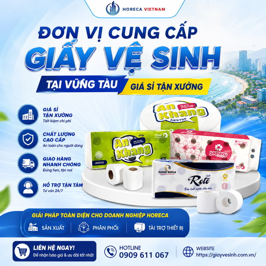 Đơn vị cung cấp giấy vệ sinh Vũng Tàu uy tín giá sỉ tốt nhất tại Horeca Việt Nam