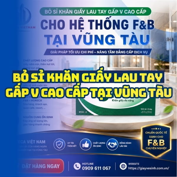 Horeca Việt Nam bỏ sỉ giấy lau tay nhà hàng vũng tàu cao cấp giao hàng tận nơi
