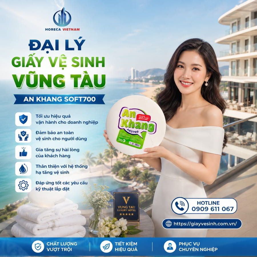 Horeca Việt Nam đại lý giấy vệ sinh Vũng Tàu uy tín giá sỉ tốt nhất