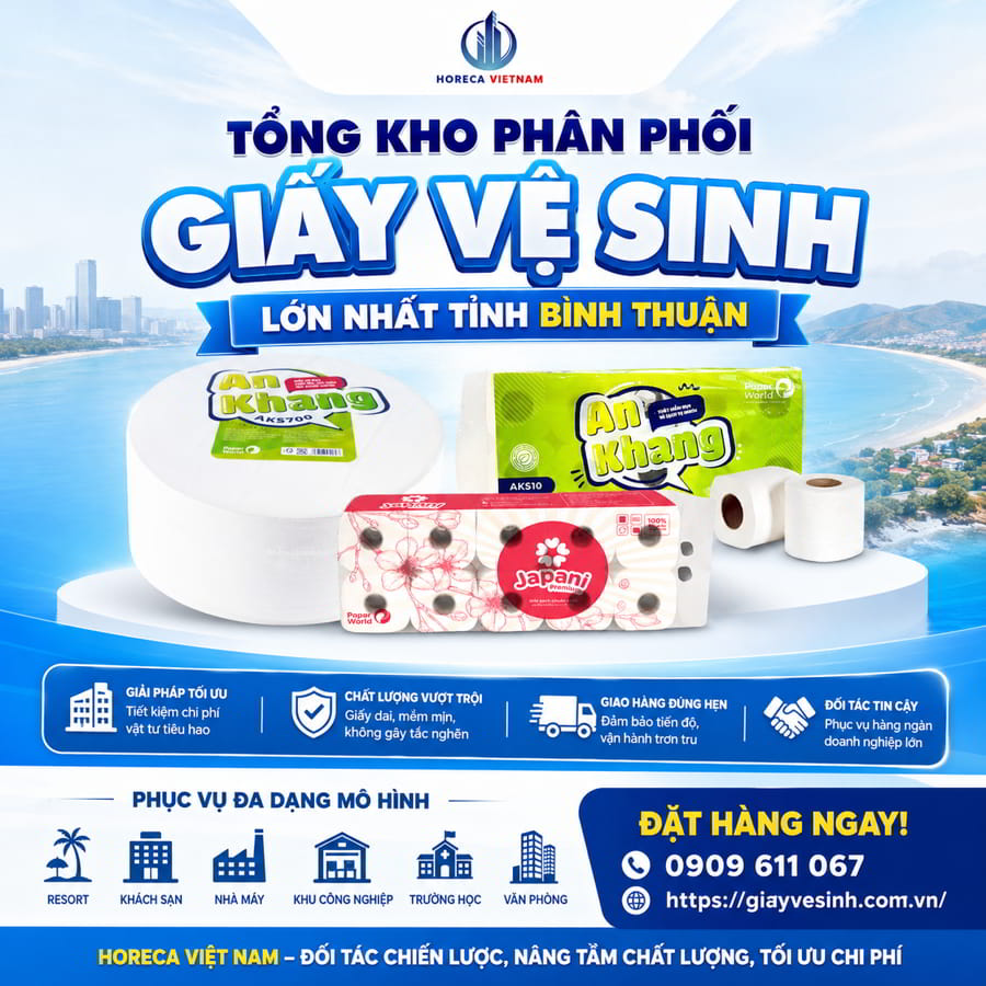 Lấy sỉ giấy vệ sinh Phan Thiết uy tín giá tốt nhất tại Horeca Việt Nam