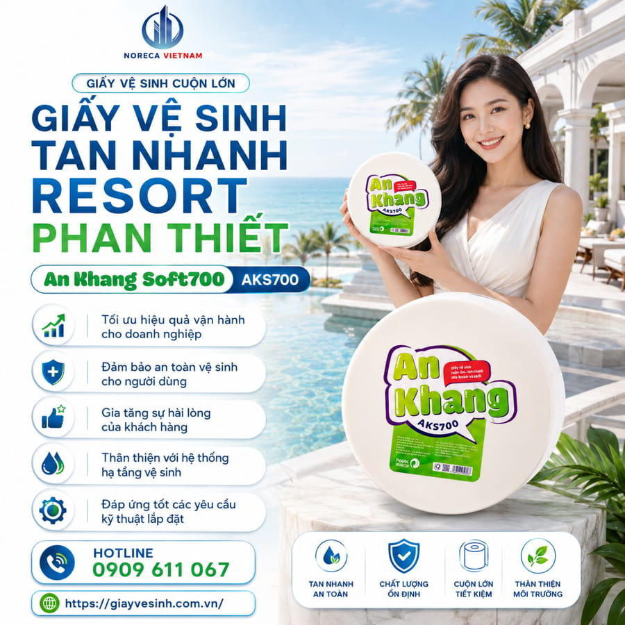 Mua giấy vệ sinh tan nhanh resort Phan Thiết chính hãng cao cấp giá sỉ tận xưởng tại Horeca Việt Nam
