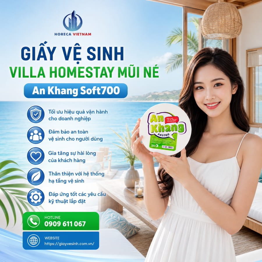 Mua giấy vệ sinh villa homestay Mũi Né chính hãng cao cấp giá sỉ tận xưởng tại Horeca Việt Nam