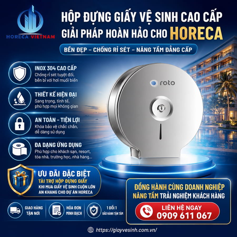 Mua hộp đựng giấy vệ sinh Mũi Né uy tín chất lượng cao tại Horeca Việt Nam