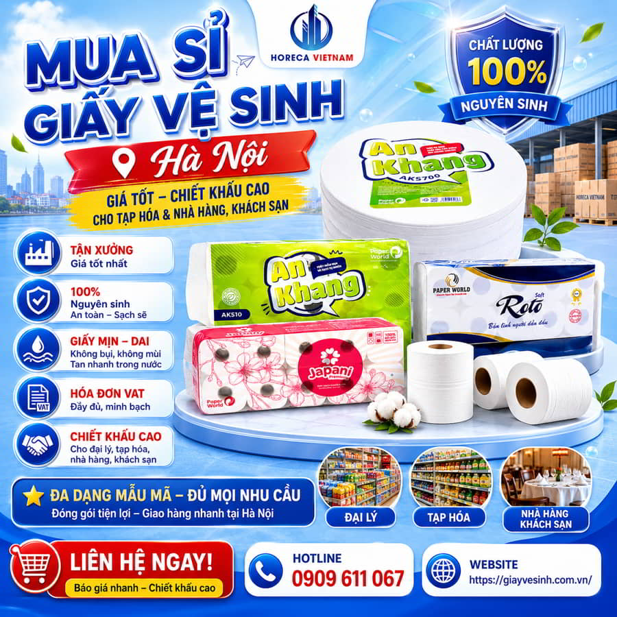 Mua sỉ giấy vệ sinh Hà Nội uy tín giá tốt nhất tại Horeca Việt Nam
