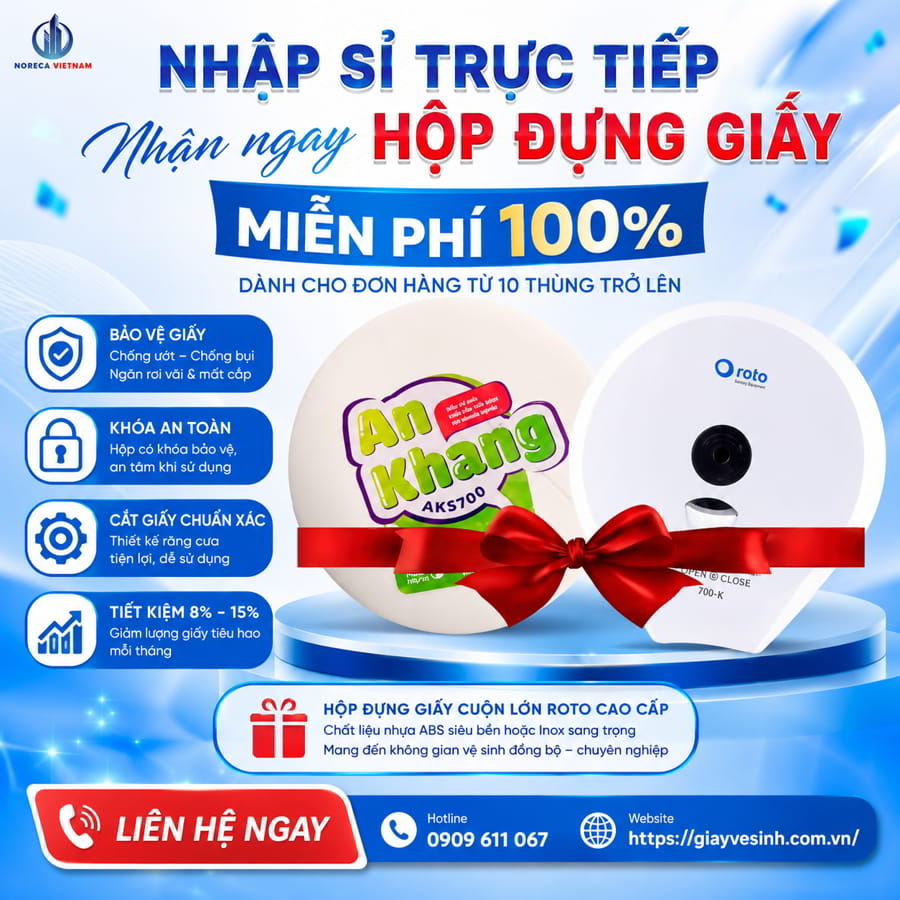 Nhập sỉ từ xưởng sản xuất giấy vệ sinh Vũng Tàu uy nhận ngay hộp đựng giấy từ Horeca Việt Nam