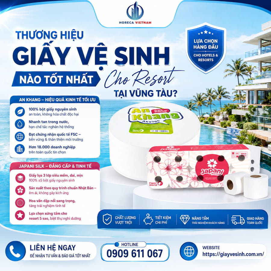 Thương hiệu giấy vệ sinh khách sạn Vũng Tàu tốt nhất