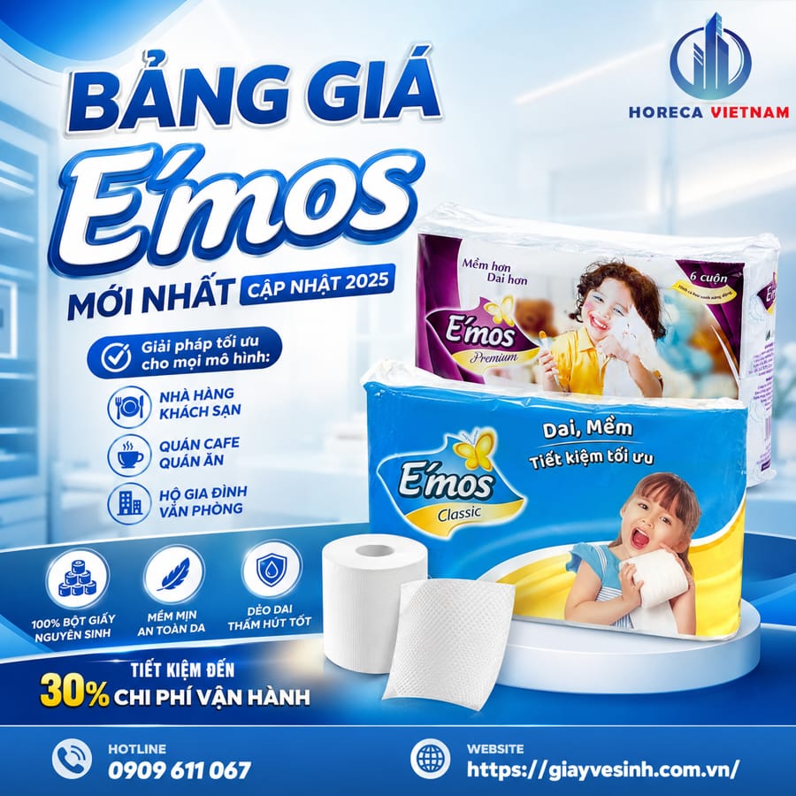 Bảng giá giấy vệ sinh e'mos mới nhất tại Horeca Việt Nam