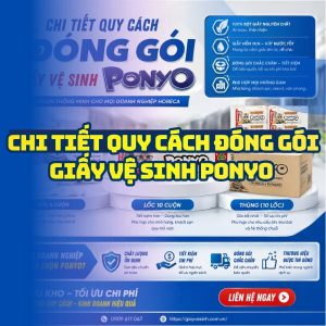 Chi tiết quy cách đóng gói giấy vệ sinh ponyo uy tín tại Horeca Việt Nam