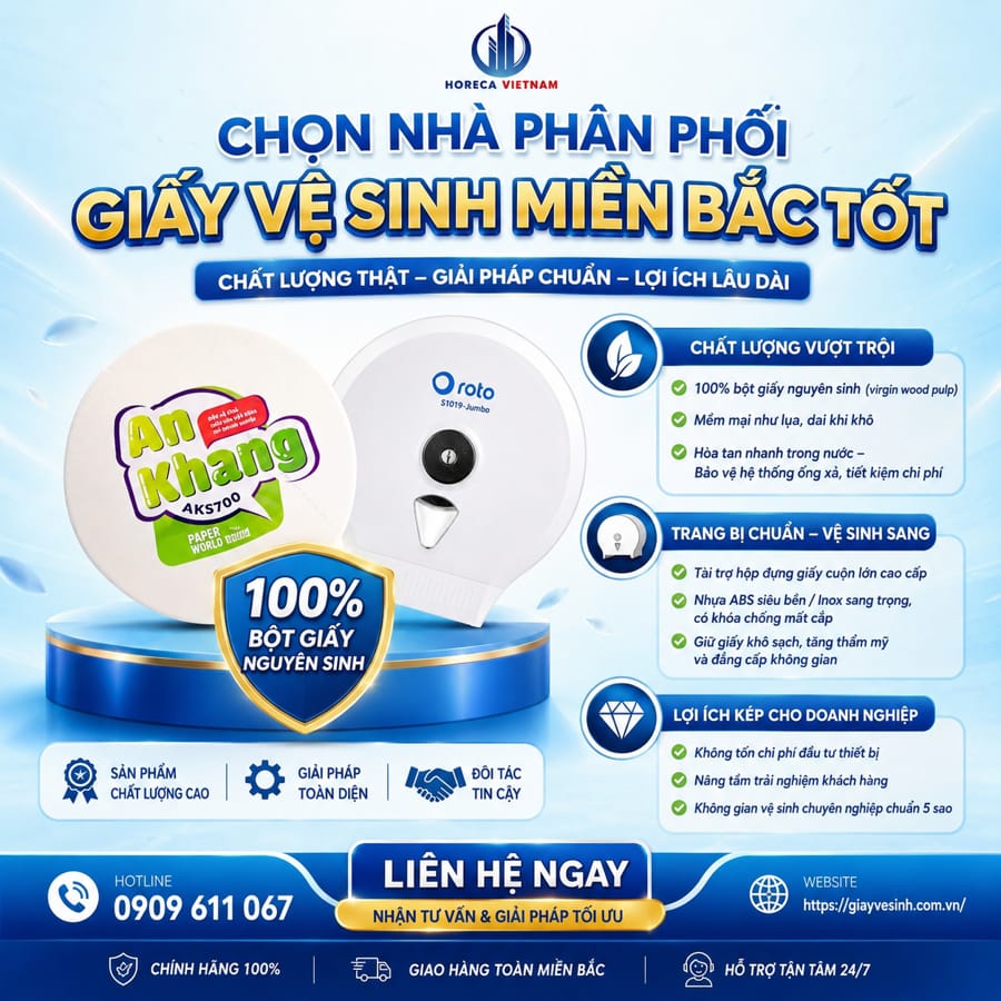 Chọn nhà phân phối giấy vệ sinh cuộn lớn miền bắc chất lượng tốt nhất