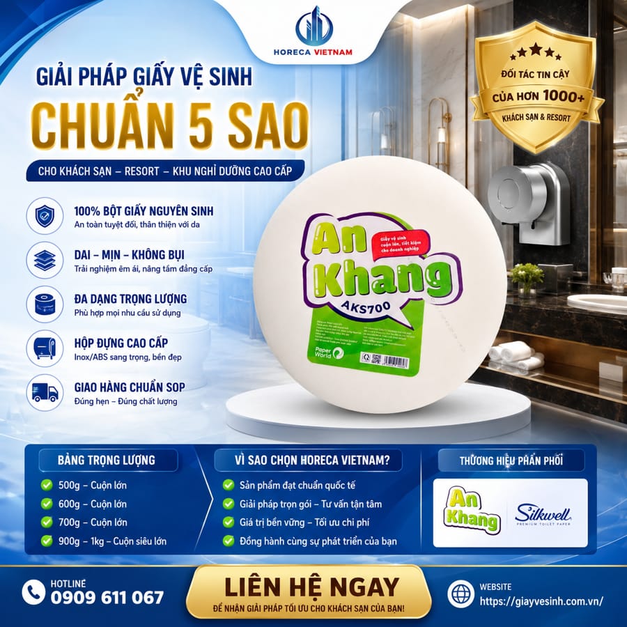 Cung cấp giấy vệ sinh khách sạn 5 sao tốt nhất tại Horeca Việt Nam