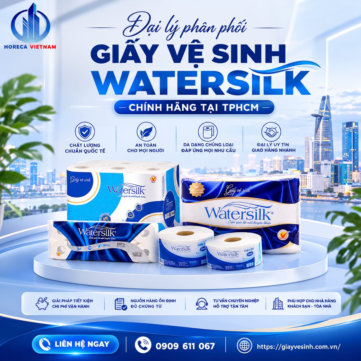 Đại lý giấy vệ sinh watersilk TPHCM uy tín giá sỉ tốt nhất tại Horeca Việt Nam