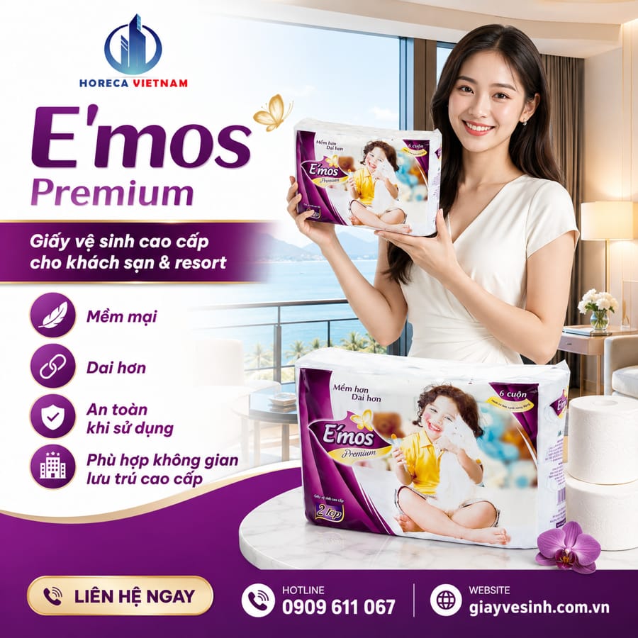 Địa chỉ mua giấy vệ sinh e'mos premium cao cấp giá tốt nhất tại Horeca Việt Nam