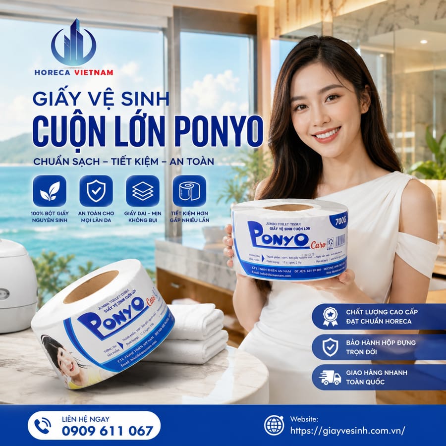 Địa chỉ mua giấy vệ sinh ponyo uy tín chất lượng giá sỉ tốt nhất giao nhanh tại Horeca Việt Nam