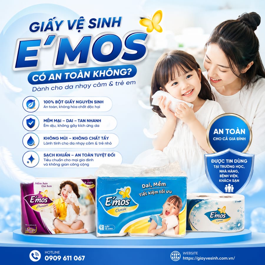 Tìm hiểu giấy vệ sinh e'mos có an toàn không?