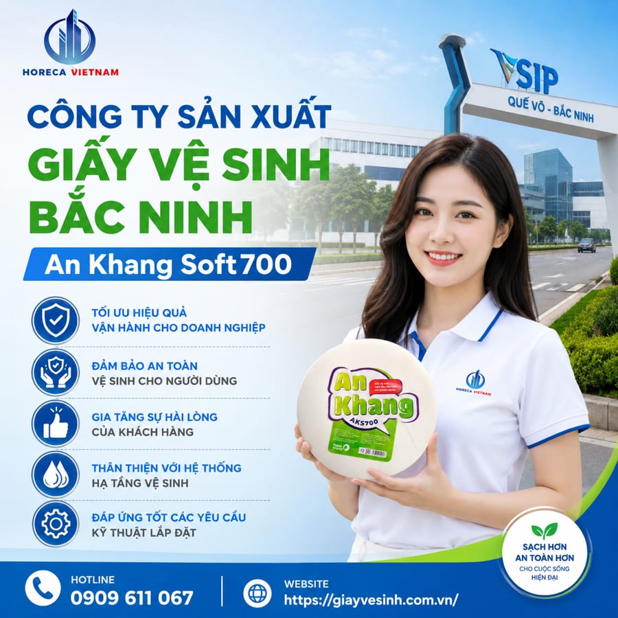 Horeca Việt Nam công ty sản xuất giấy vệ sinh Bắc Ninh uy tín giá tốt nhất