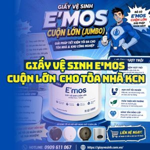 Horeca Việt Nam cung cấp giấy vệ sinh e'mos cuộn lớn giá sỉ tận xưởng giao nhanh