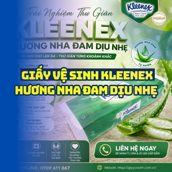 Horeca Việt Nam cung cấp giấy vệ sinh kleenex hương nha đam giá sỉ tốt nhất giao hàng tận nơi