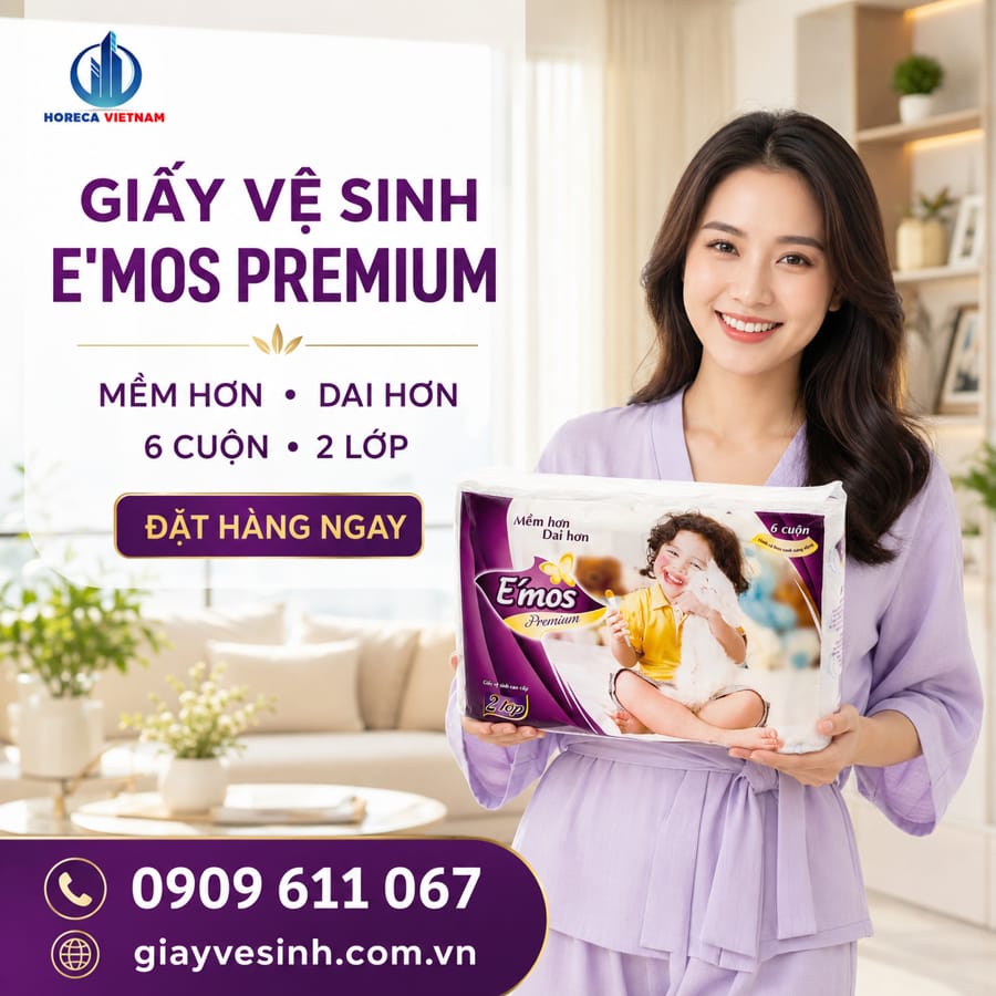 Horeca Việt Nam đại lý giấy vệ sinh e'mos tốt nhất