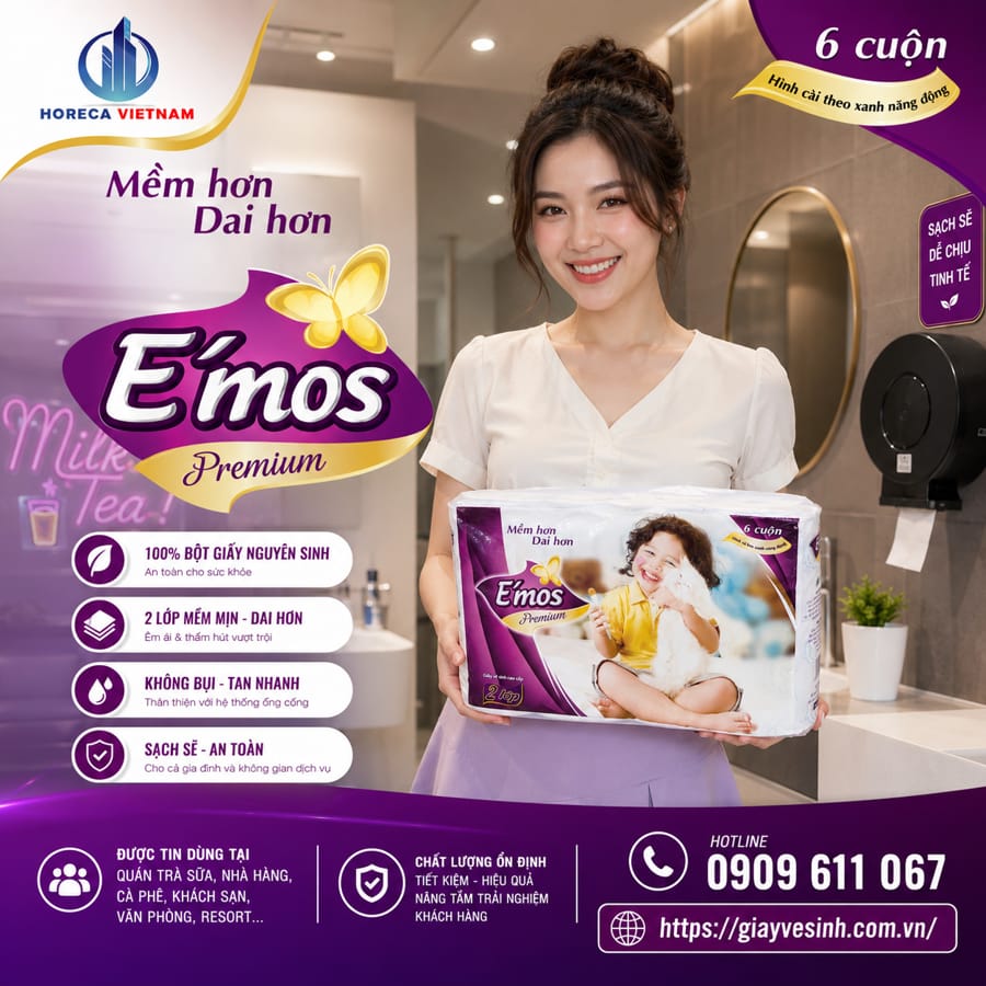 Horeca Việt Nam địa chỉ mua giấy vệ sinh emos chất lượng cao giá tốt