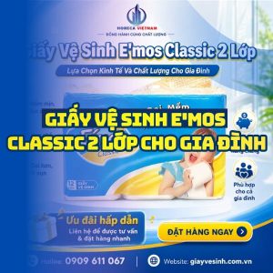 Horeca Việt Nam địa chỉ mua giấy vệ sinh e'mos classic giá sỉ tốt nhất giao hàng tận