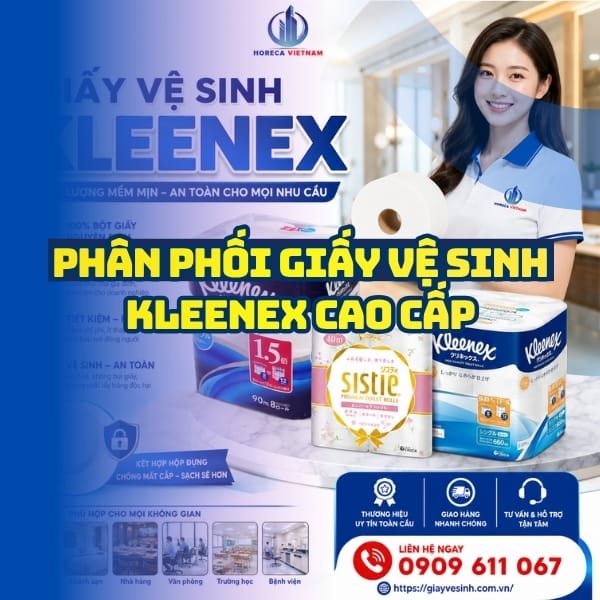 Horeca Việt Nam phân phối chính hãng giấy vệ sinh Kleenex cao cấp giá sỉ tốt nhất giao hàng tận nơi