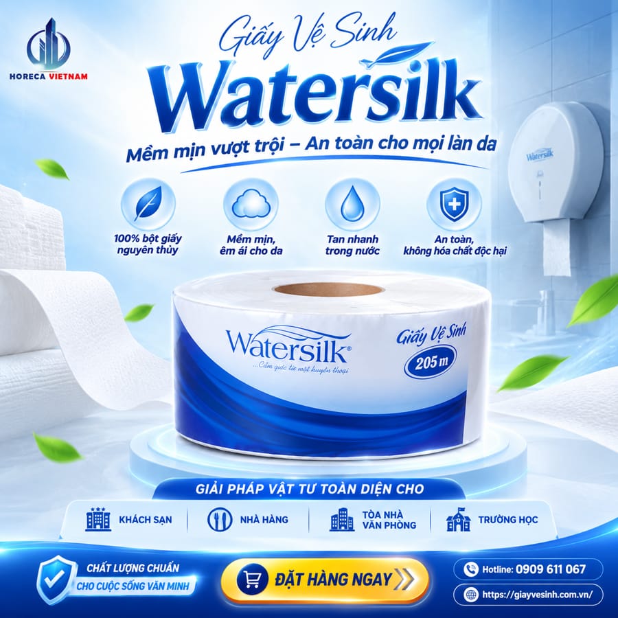 Quy trình sản xuất giấy vệ sinh watersilk đạt chất lượng cao tại Horeca Việt Nam