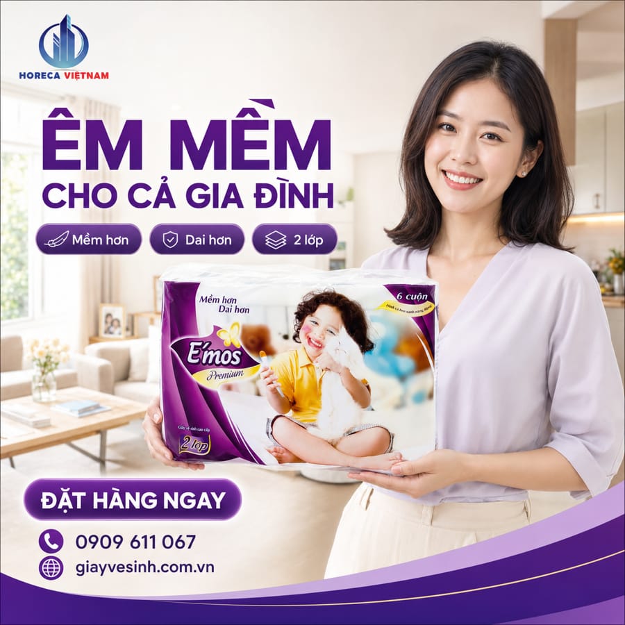 Mua giấy vệ sinh emos cao cấp êm mềm cho cả gia đình tại Horeca Việt Nam