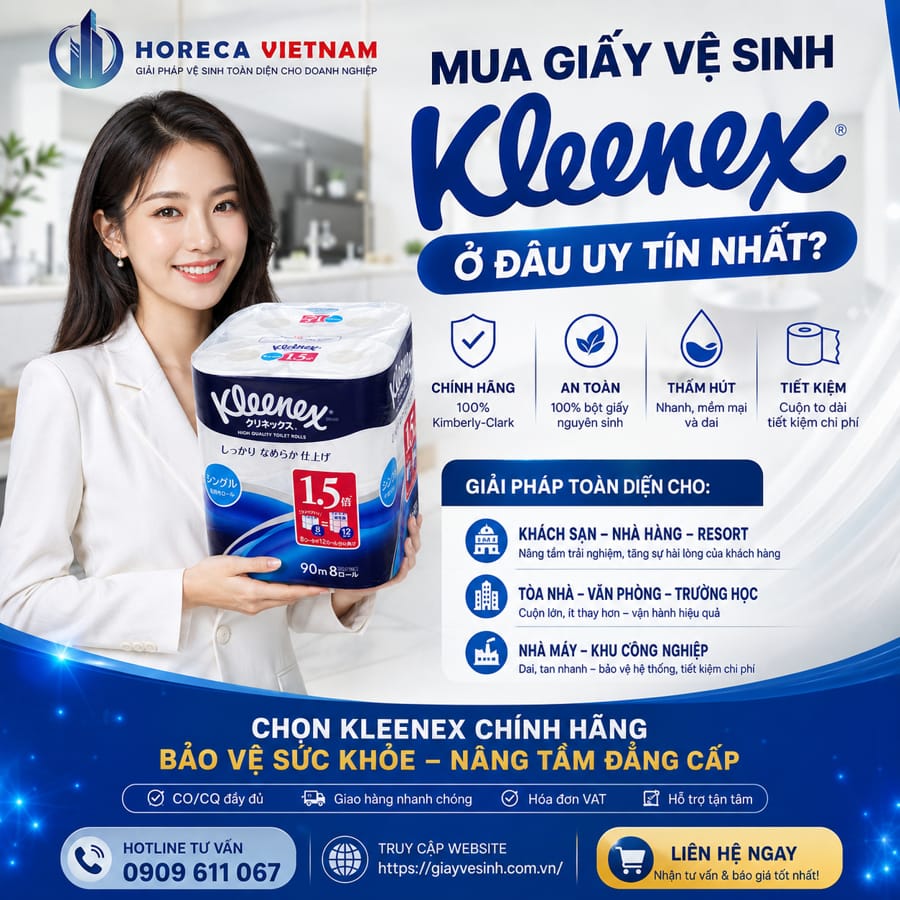Mua Giấy vệ sinh Kleenex uy tín giá tốt nhất tại Horeca Việt Nam
