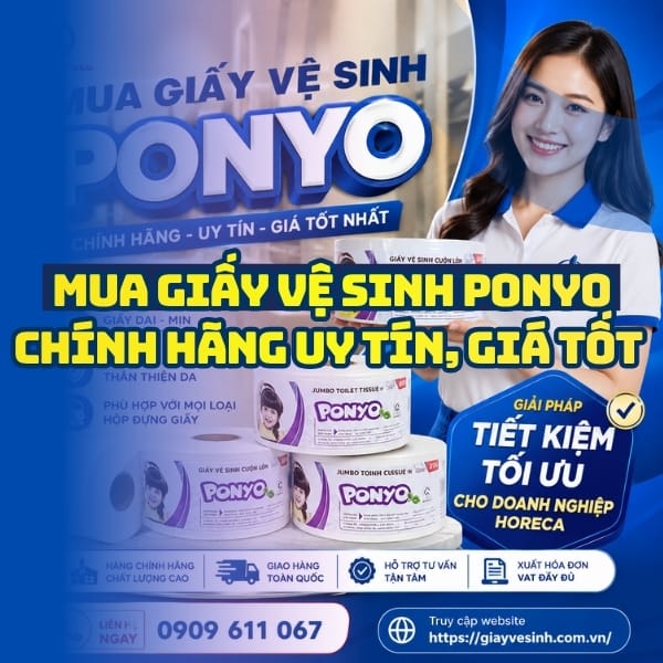Mua giấy vệ sinh ponyo ở đâu uy tín giá tốt nhất trên thị trường? Mua ngay tại Horeca Việt Nam