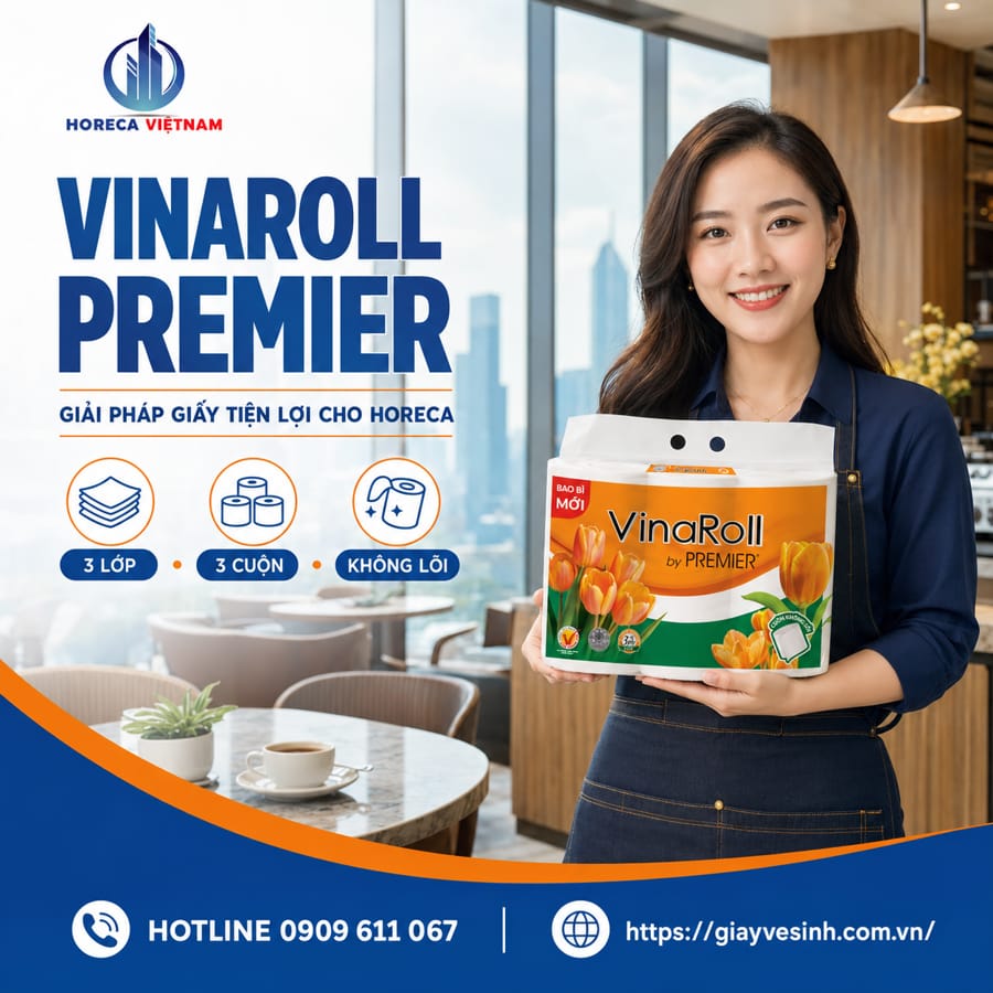 Mua giấy vệ sinh vinaroll chính hãng giá tốt cho doanh nghiệp tại Horeca Việt Nam