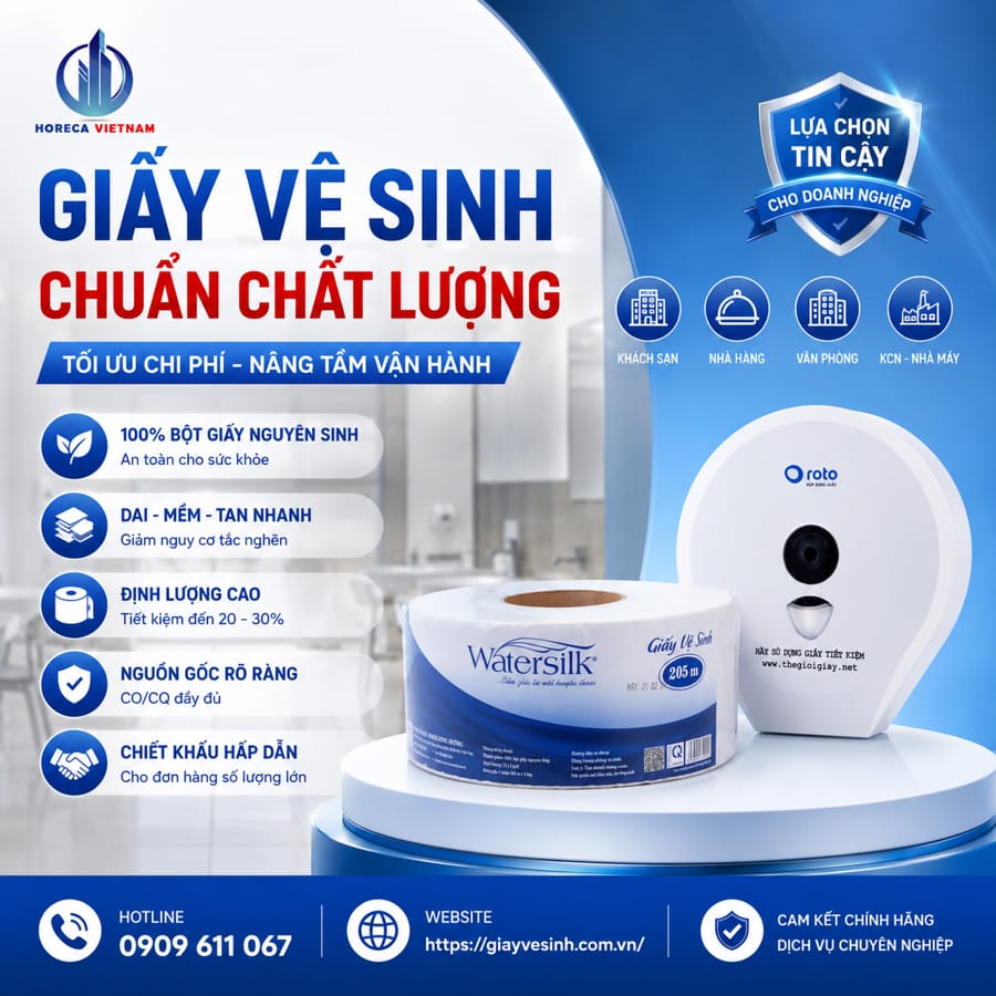 Mua giấy vệ sinh Watersilk giá sỉ chính hãng tốt nhất tại Horeca Việt Nam