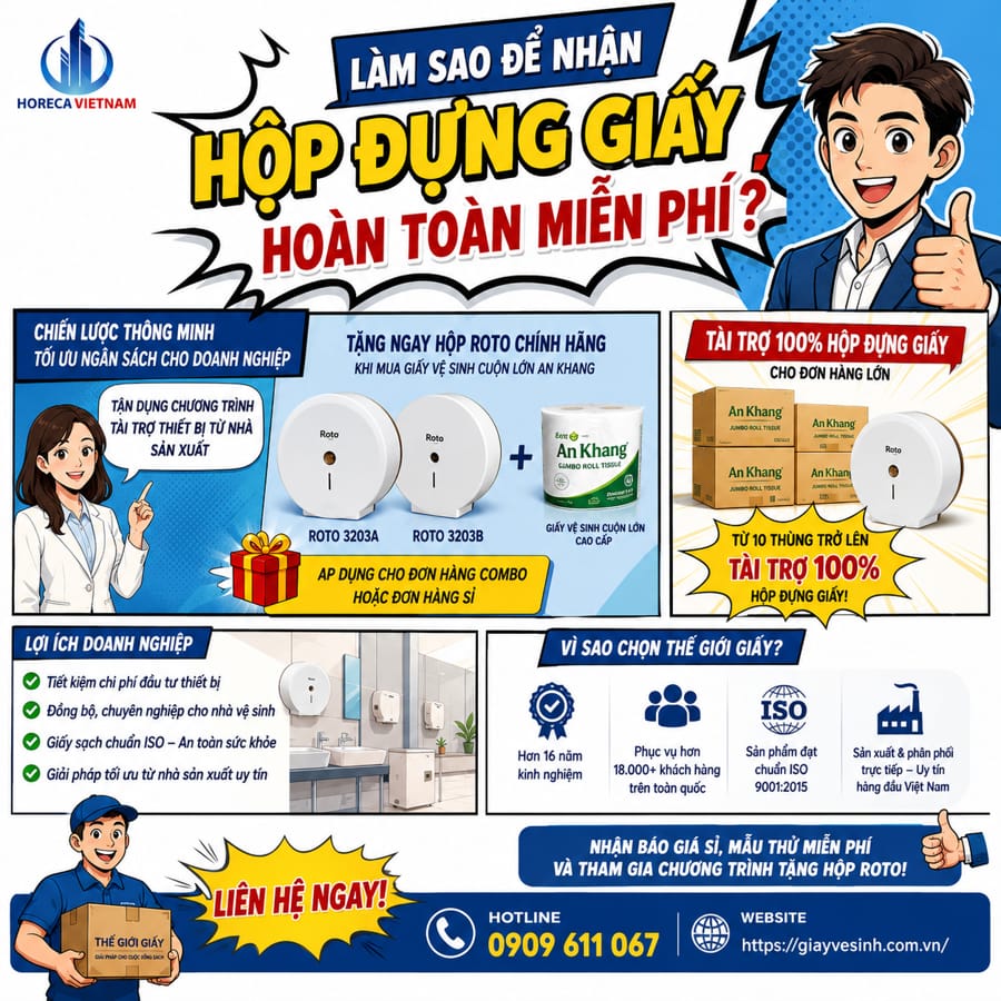 Mua hộp đựng giấy vệ sinh kleenex chính hãng tại Horeca Việt Nam