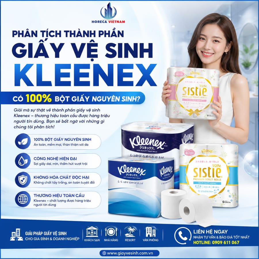 Phân tích thanh-phan-giay-ve-sinh-kleenex tại Horeca Việt Nam