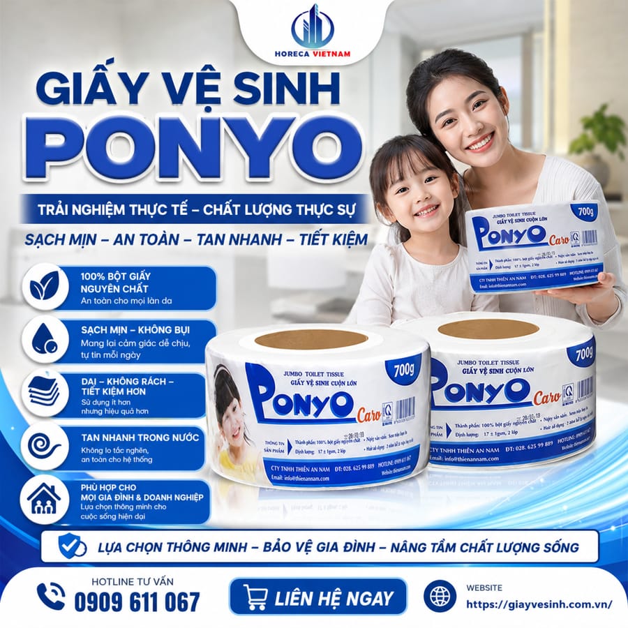 Review trải nghiệm dùng giấy ponyo cao cấp tại Horeca Việt Nam