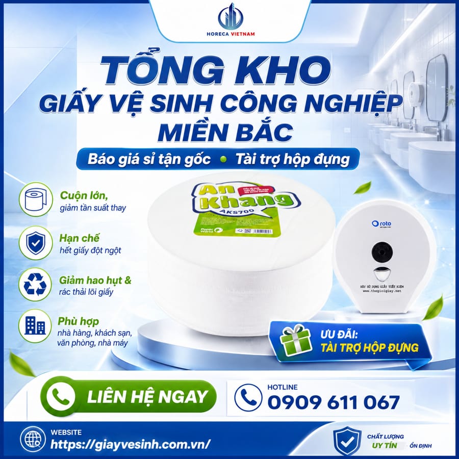 Tổng kho cung cấp giấy vệ sinh công nghiệp miền Bắc uy tínn giá sỉ tốt nhất tại Horeca Việt Nam