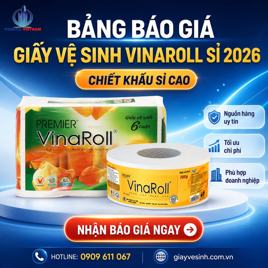 Bảng giá giấy vệ sinh vinaroll sỉ uy tín tại Horeca Việt Nam