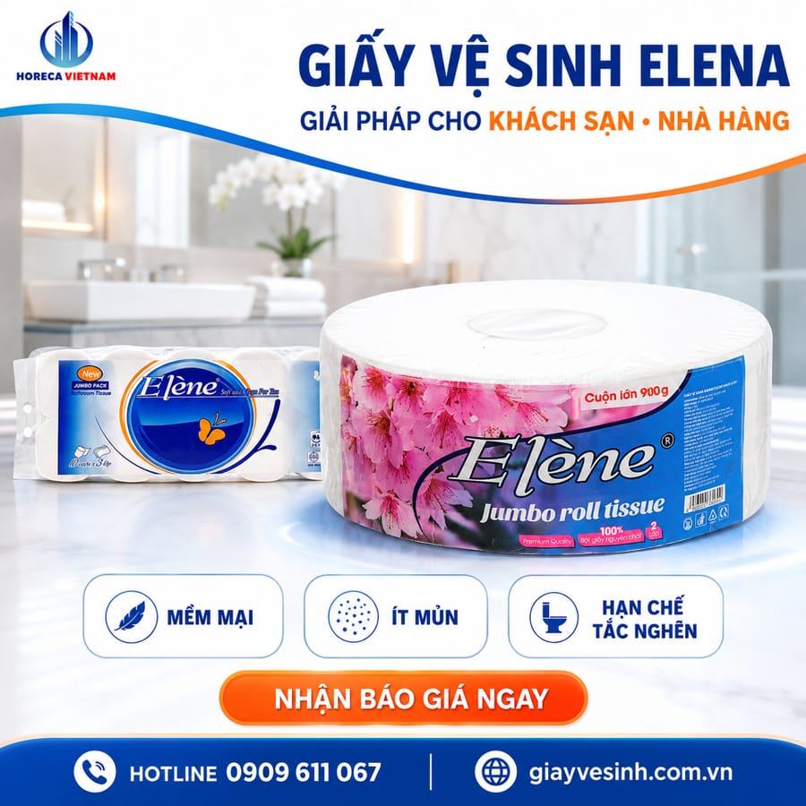 Cung cấp giấy vệ sinh elena cho khách sạn nâng tầm dịch vụ tốt nhất